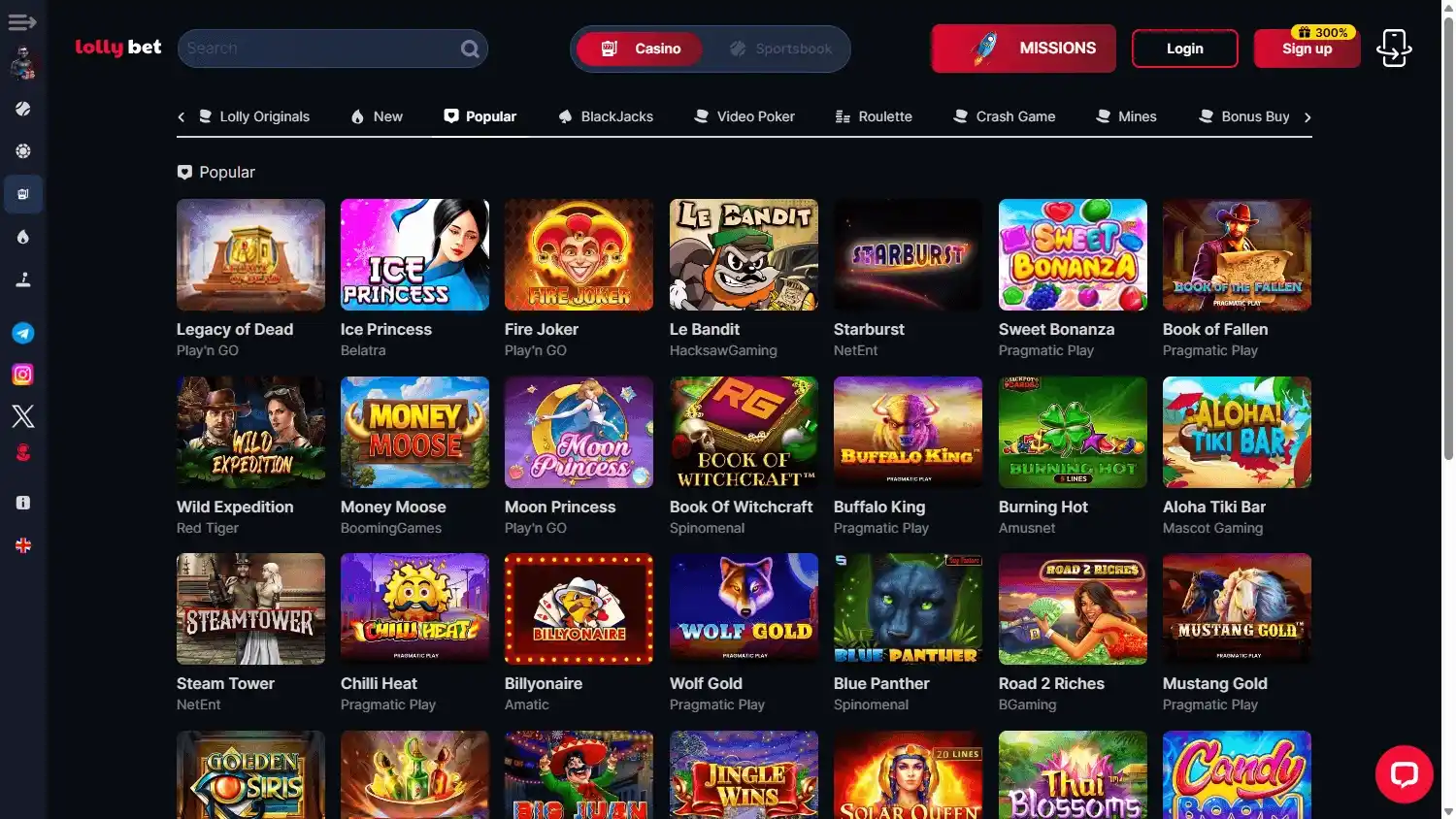 LollyBet France  casino review section 2